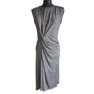 Leopard Print Sleeveless Midi Dress By Grayson Size S